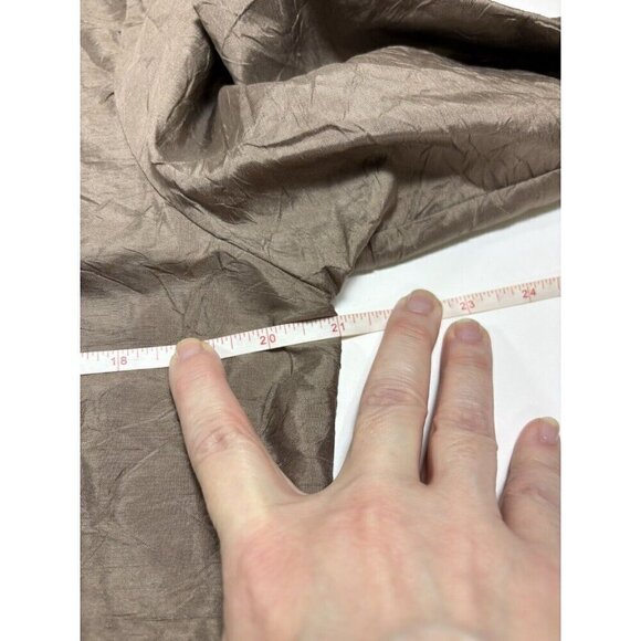 Eileen Fisher Jacket Blazer Brown Medium 100% Silk Crinkled Lightweight Asian - Picture 4 of 10